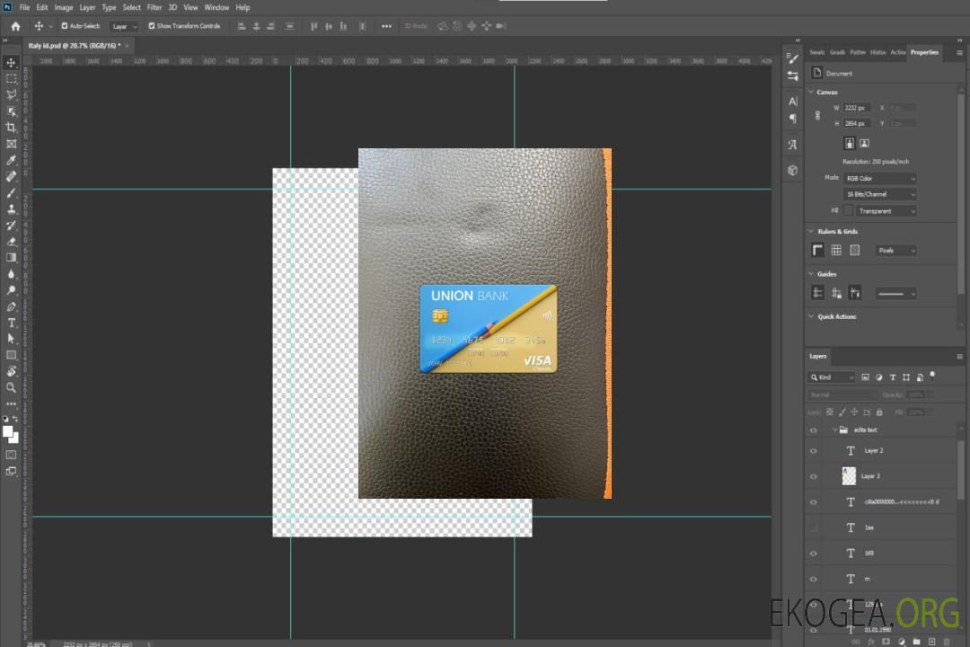 Photolook de la carte visa Albanie Union Bank avant template Photolook de la carte visa Albanie Union Bank avant template